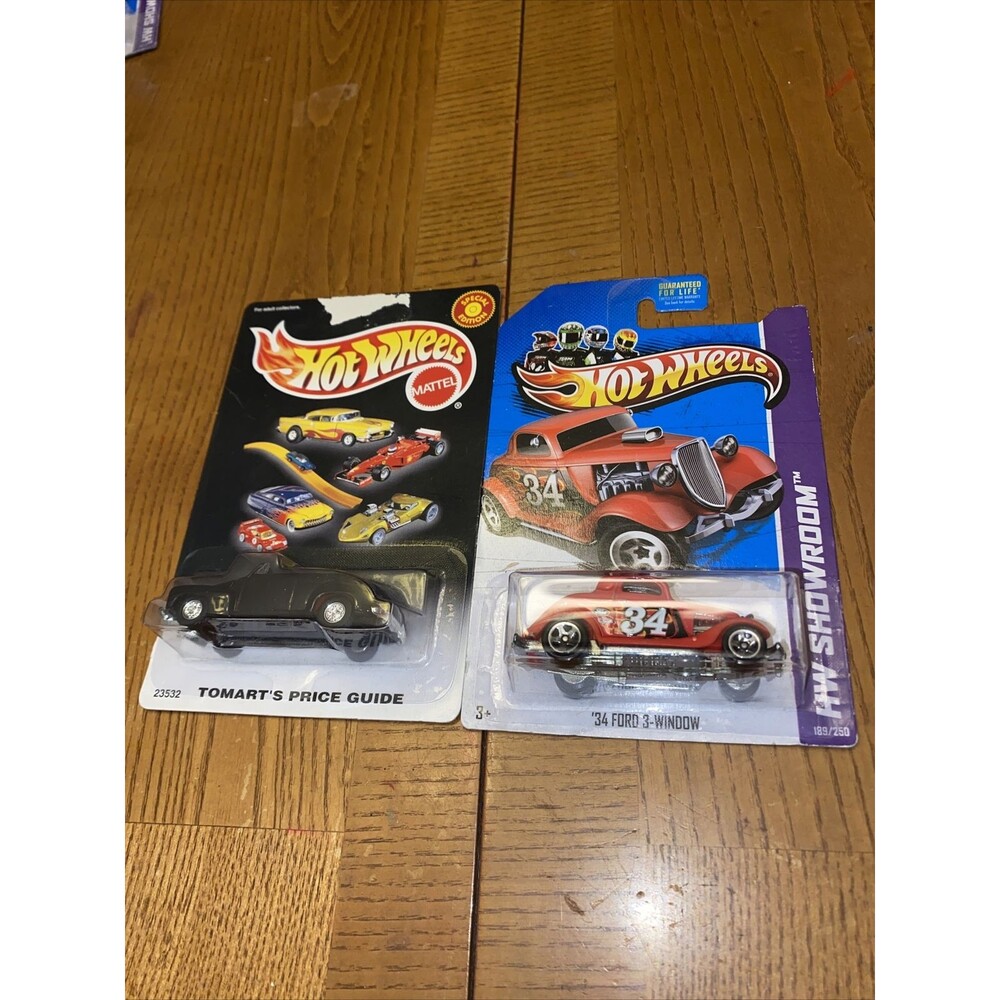 Hot Wheels 2013 23532 Tomarts Price Guide Kmart 34 Red Ford 3-window Lot Black